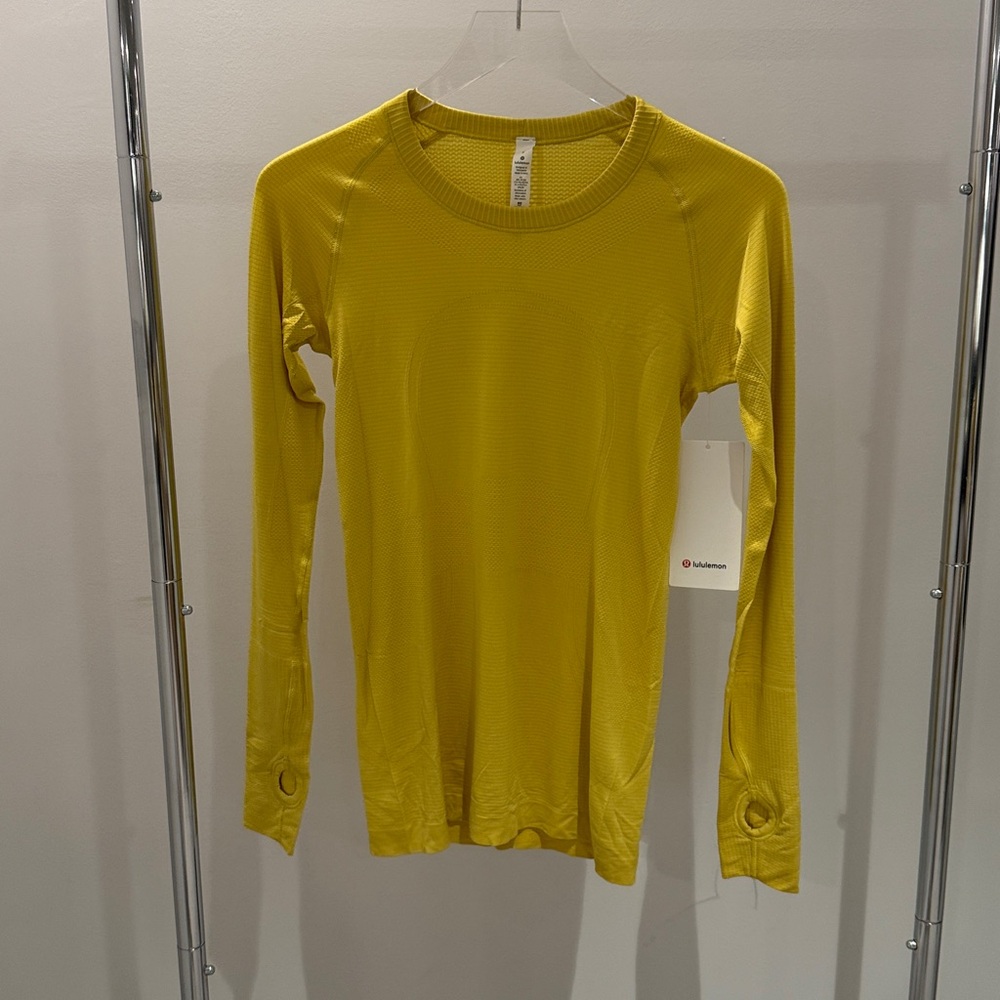 lululemon athletica Vibrant Yellow Long Sleeve Tee